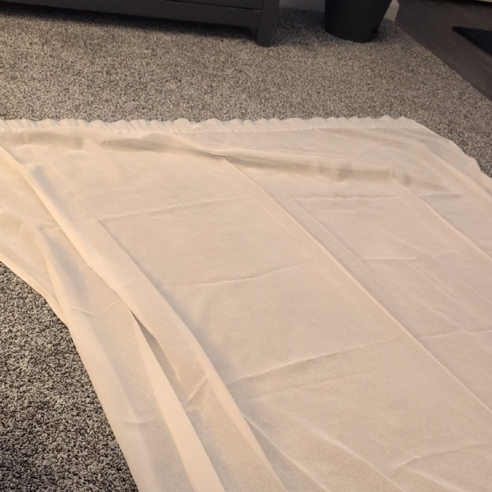 Elegant Sheer White Curtain Panel